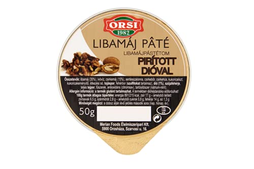 Orsi Goose Liver Pate and Mousse Special Gourmet Selection 50g [Pack of 5] Honey & Lemon, Roasted Walnuts, Apple Petal Pate. Mediterranean, Spicy Mousse.