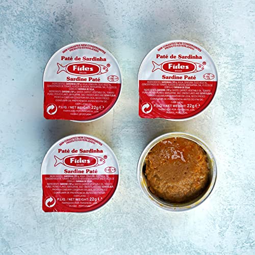 Fides Sardine Pate 4X 22g Capsule | Portuguese Fish Pate Spread | Wild Sardines