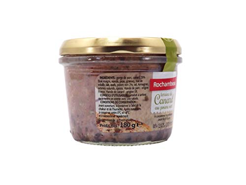 Rochambeau Terrine de Canard/ Duck Terrine 180g with Green Pepper, Low carb, Artificial additives Free