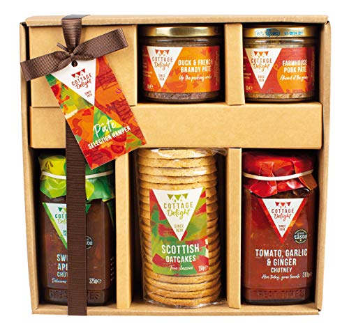 Cottage Delight The Pate Selection Hamper - A Special Savoury Selection Perfect for Pate Lovers - Including Savoury Biscuits, Pates & Chutneys