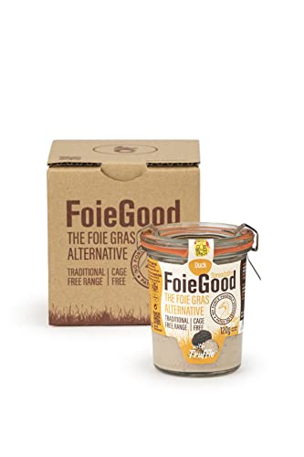 FoieGood - Duck Spread with Truffle - Duck Liver Pâté - Ideal for Appetizers - Smooth and Creamy - No Forced Feeding - Glass Jar 120 g