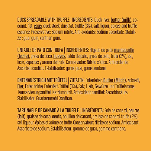 FoieGood - Duck Spread with Truffle - Duck Liver Pâté - Ideal for Appetizers - Smooth and Creamy - No Forced Feeding - Glass Jar 120 g