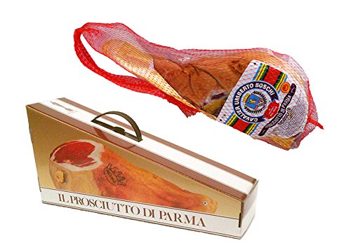 Half Parma ham (Prosciutto di Parma Pdo - Cav. U Boschi) 8.6 lbs (3,9 kg), Gift Box