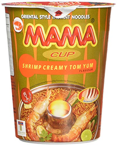 Mama Instant Cup Noodle with Creamy Shrimp Tom Yum Flavor 70 g - Pack of 12