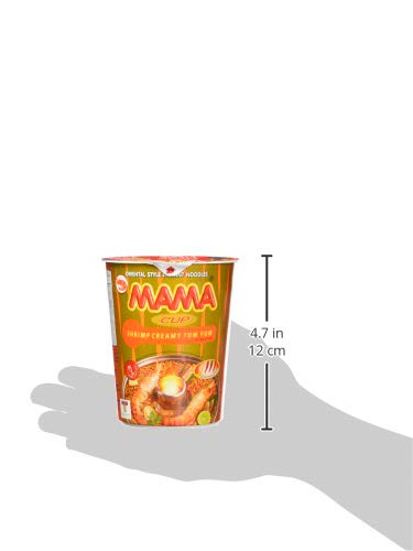 Mama Instant Cup Noodle with Creamy Shrimp Tom Yum Flavor 70 g - Pack of 12