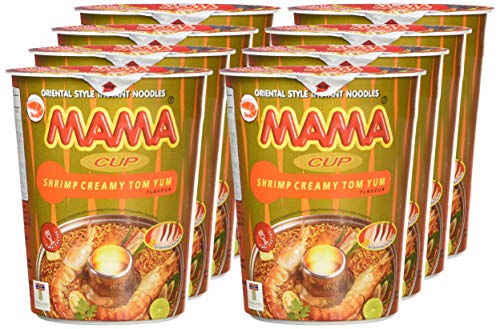 Mama Instant Cup Noodle with Creamy Shrimp Tom Yum Flavor 70 g - Pack of 12