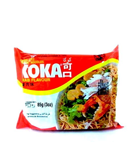KOKA Oriental Noodles-All Flavours- Crab Noodles 85G(10 Packets)