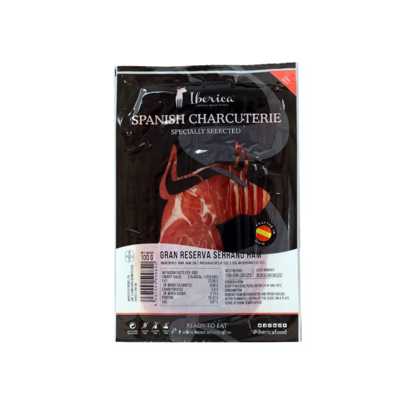 DIAYUBU Sliced 15 Month Cured JAMÓN Serrano Spanish HAM 100g L