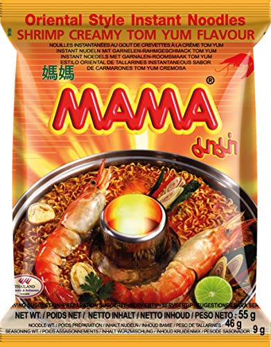 MAMA Instant Noodles Shrimp Creamy, 50 g - Pack of 30