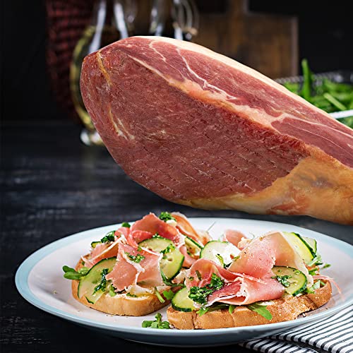 Serrano Ham Cured Boneless with Ham Stand - Spanish Jamon Serrano Jamonprive - 1 Kg (Mini Version)