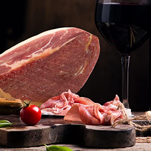 Serrano Ham Cured Boneless with Ham Stand - Spanish Jamon Serrano Jamonprive - 1 Kg (Mini Version)