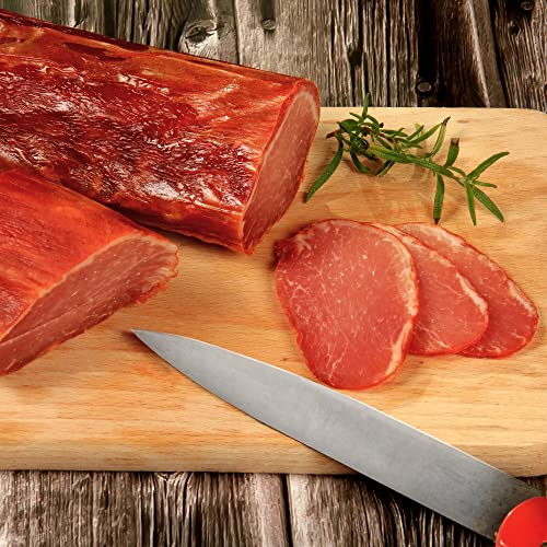 Serrano Ham Cured Boneless 1 Kg + Lomo (Pork Loin) Duroc Natural 250 gr + Chorizo Riojano 200 gr - Spanish Jamon Serrano Jamonprive