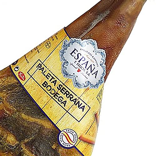 Spanish Serrano Ham Shoulder Bodega 4.5 / 5 kg. I 100% Natural - Gluten Free I Paleta de Jamon Serrano Bodega I Jamones España