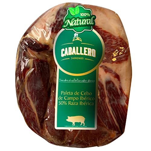 2.5 Kg Boneless Iberico Ham Shoulder Pata Negra - from Free Range Iberico Pigs Raised in Dehesas and 100% Natural Curation Process - Spanish Jamon Iberico - Paleta Iberica Deshuesada