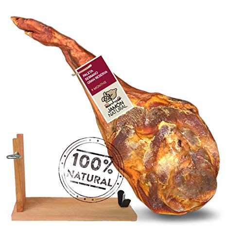 Jamon Serrano Spanish Ham Set | 4.0 kg Paleta Serrano Gran Reserva | 100% Natural - No Additives or Preservatives | Great Taste Awards 2020 | Gold Star Winning Serrano Ham