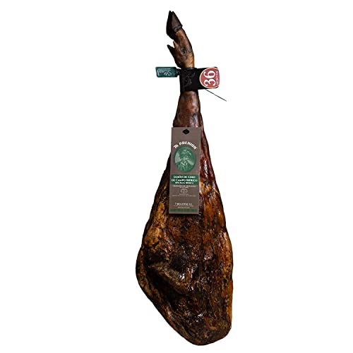 Pata Negra iberico Ham | Made from Grain Fed 50% Iberico Pigs | Jamon iberico Cebo de Campo | 7 BELLOTAS Guijuelo (Bone-in + 8,5 Kg.)