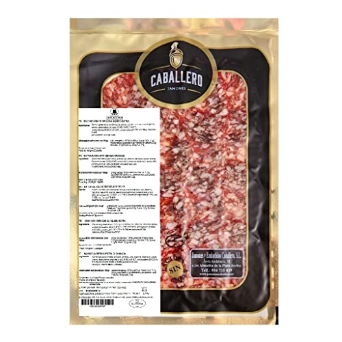 Salchichon Iberico de Bellota - 100 Grams Iberico Salchichon Slices Made from Pata Negra Acorn fed 100% Iberian Pigs