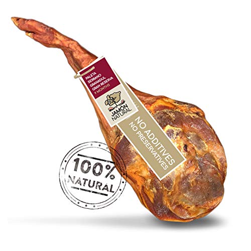 Jamon Serrano Spanish Ham Leg | 4.5 kg Paleta Serrano Gran Reserva | 100% Natural - No Additives or Preservatives | Great Taste Awards 2020 | Gold Star Winning Serrano Ham