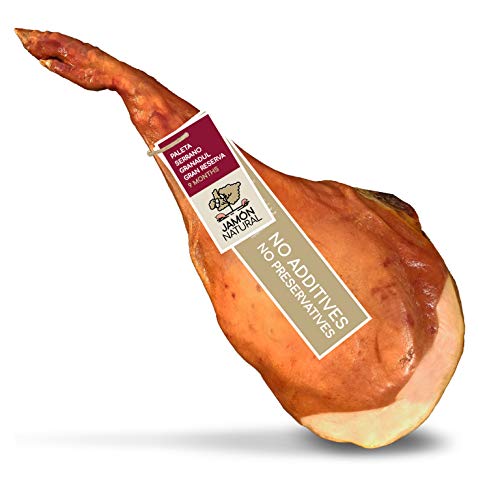 Jamon Serrano Spanish Ham Leg | 4.5 kg Paleta Serrano Gran Reserva | 100% Natural - No Additives or Preservatives | Great Taste Awards 2020 | Gold Star Winning Serrano Ham