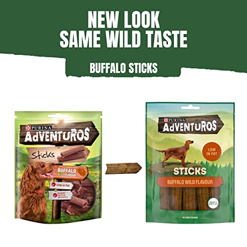 Adventuros Adult Dog Treat Sticks Buffalo 1 x 120g Pack