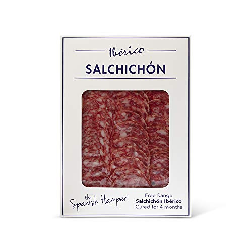 Salchichon Iberico slices 100g. Free Range, Cured for 4 months. 100% Bellota (Acorn) Fed. Pata Negra (Black Pig).