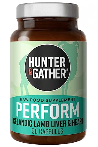 Hunter & Gather Nose to Tail - 90 Heart & Liver Capsules | Wild, Grass Fed Icelandic Lamb Ancestral Inspired Supplements| Raw Freeze-Dried Lamb | No GMO Feeds, Antibiotics Or Hormones