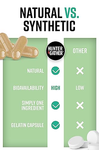 Hunter & Gather Nose to Tail - 90 Heart & Liver Capsules | Wild, Grass Fed Icelandic Lamb Ancestral Inspired Supplements| Raw Freeze-Dried Lamb | No GMO Feeds, Antibiotics Or Hormones