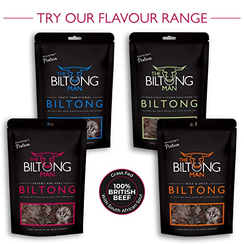 The Biltong Man | Peri-Peri Beef Biltong | Healthy High Protein Dried Chilli Beef Snack | 500 g (Pack of 1)