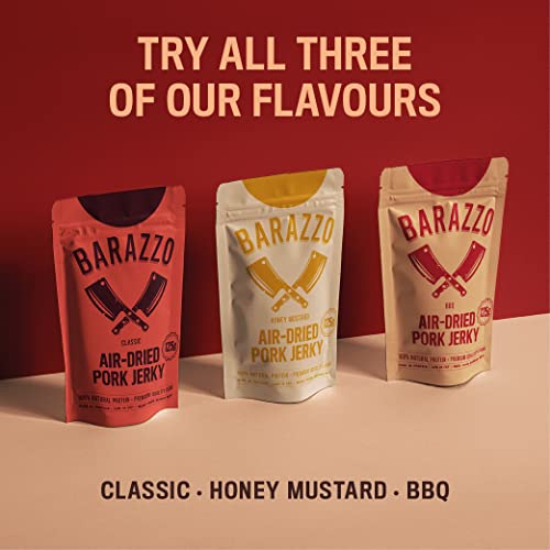 Barazzo Pork Jerky Barbecue | 1 kg (2x500g Maxibag) | 100% regional premium air-dried meat | Beef Jerky/Biltong