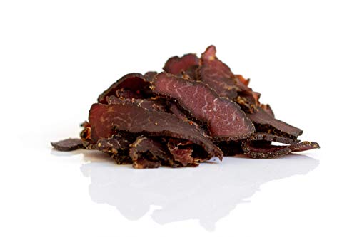 BEEFit Biltong Beef Jerky, High Protein Snacks, Ultimate Low Carb, Low Calorie Snacks, 100% Beef, Gluten Free Biltong, Healthy Protein Keto Snacks for On The Go - Red Hot Chilli, 10x 30g Snack Bags