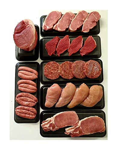 Extra Value Bargain Family Meat Hamper Pack Bulk Buy Pork, Steak, Sausage, Bacon, Chicken, Beef Burgers, Gammon Joint Fresh Modern Family Buy