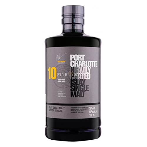 Port Charlotte 10 Year Old, Heavily Peated Islay Single Malt Scotch Whisky, 70cl