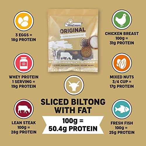 Biltong Sliced - 500g - Original Flavour - with Fat