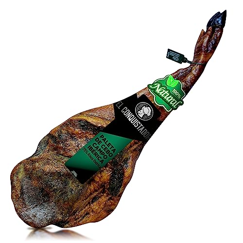 5 Kg Iberico Ham Shoulder Pata Negra 100% Natural - from Free Range Iberico Pigs Raised in Dehesas - Spanish Jamon Iberico Pata Negra - Paleta Iberica de Cebo de Campo