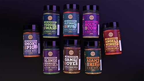 Game Over BBQ Wild Game Rub - 100% Natural BBQ Seasoning - Classic Seasoning Mix For Extraordinary Game Meat Dishes Of Your Choice - Large Jar (170g)