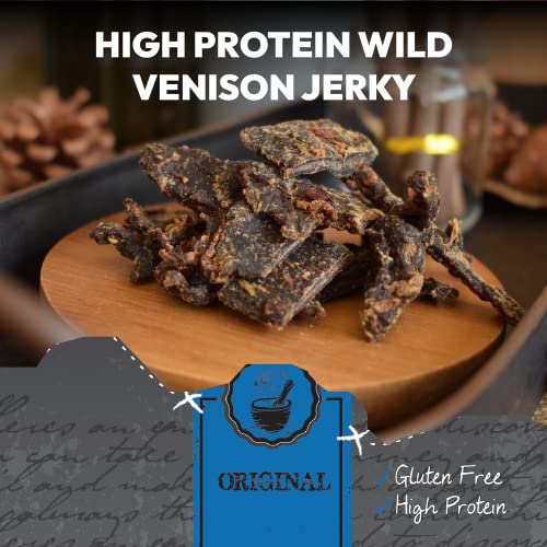 Wild & Game | Wild Venison Jerky Original | Lean and High Protein Snack | Wild & Natural Game Meat Made in UK | 1 Pack