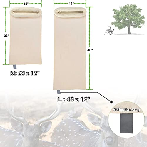 Reusable Elk Game Bags Hunting Meat, 5-Pack Meat Game Bags, Rolled Heavy Duty Quarter Bags, Big Game Bags for Elk, Caribou, Deer, 48-Inch x4, 28-Inch x1