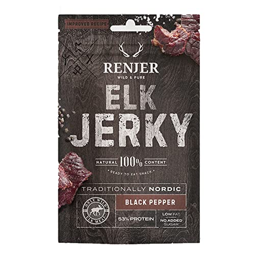 Renjer Elk Jerky Black Pepper, 25g