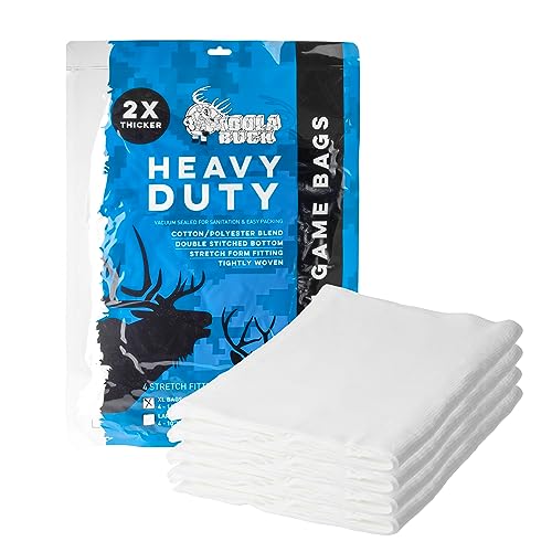 Koola Buck - Elk Game Bags Hunting Meat. Complete Your Elk Hunting Gear and Equipment with Four 60" Heavy Duty Elk Quarter Bags for Meat. Vacuum Sealed Big Game Bags for Easy Transport