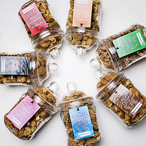 The Posh Pig - 7 flavours - 300g Gift Jar - High Protein, Low Carb, Quality Pork Crackling. (Maple)
