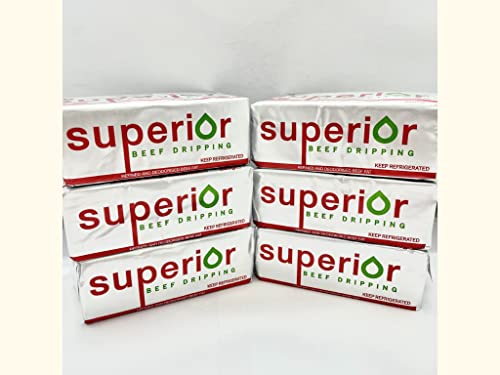 British Beef Dripping Block - 250g (Perfect for Roast Potatoes, Yorkshire Puddings and Basting Meats) x 6