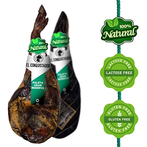 5 Kg Spanish Serrano Ham Leg Shoulder Reserva 100% Natural - A Truly Spanish Gourmet Experience to Share with Your Loved Ones - Spanish Jamon Serrano Reserva - Paleta Serrana Curada Reserva