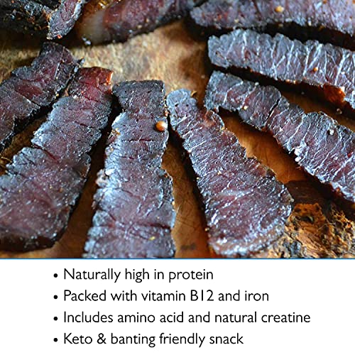 The Biltong Man I Tasty Traditional Lean Beef Biltong & Fatty Biltong Combo I Healthy High Protein Dried Beef and Sausage Snack I Low calorie, Gluten-free & Keto-friendly, 2 x 400 Gram Packs