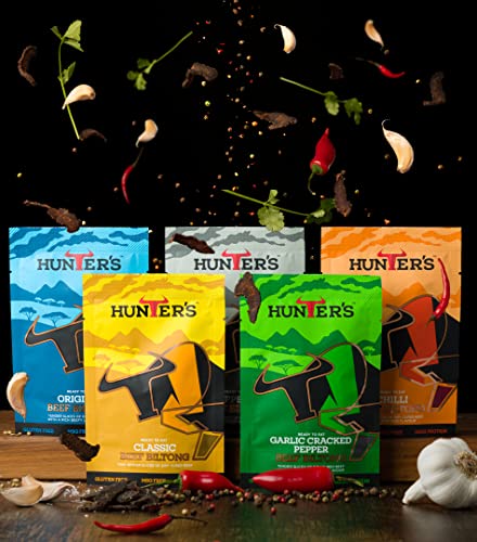 Hunters Sweet Hot Beef Jerky, 250g pack Lightly Smoked Beef Jerky, High Protein, MSG Free, Tender slices of Beef infused with spices that warm the palate.