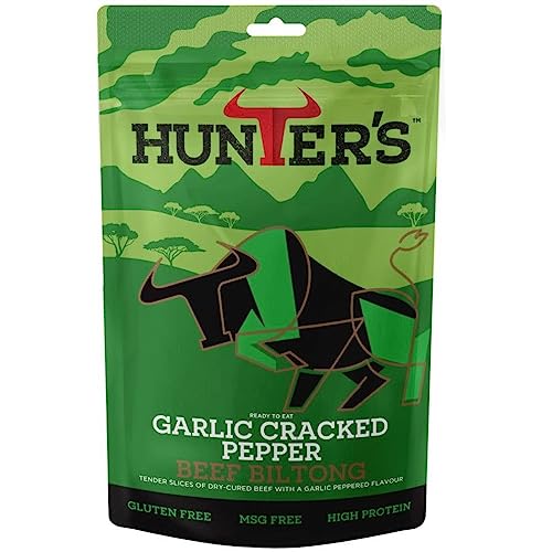 Hunters Biltong - Classic Biltong, 1kg Pack of 4 x 250g high Protein, low fat, Thin Tender Slices of authentic Beef Biltong, beef Jerky, Gluten & MSG Free, Convenient Snack
