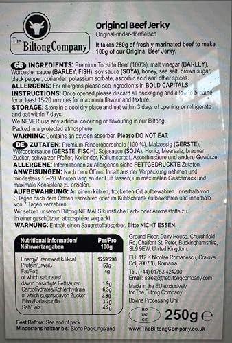 Beef Jerky - 125g to 1kg - Original Flavour (Original, 250g)