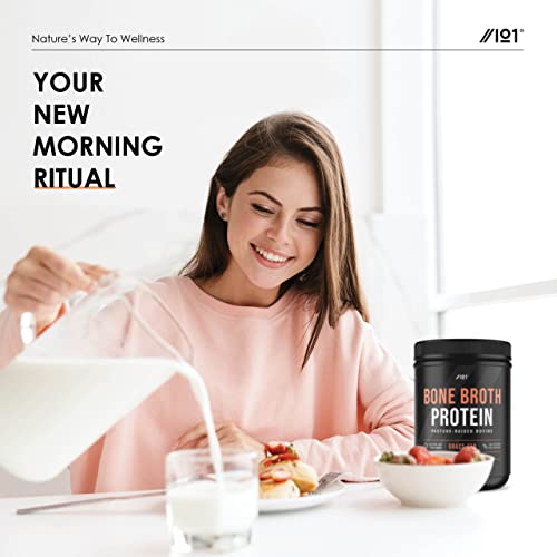 Bone Broth Beef Protein Powder - 400g - Unflavoured - 100% Grass-Fed & Pasture Raised Beef - Paleo & Keto Friendly. Halal, Kosher