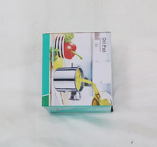 Chihee Oil Strainer Pot Grease Can, 1.2 L Stainless Steel Oil Storage Can Container with Fine Mesh Strainer, Suitable for Storing Frying Oil and Cooking Grease