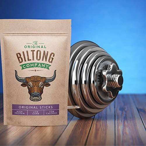 THE ORIGINAL BILTONG COMPANY - Original Droëwors. Traditional South African Meat Snack. High in Protein. Made from British & Irish Beef (Original, 250g)