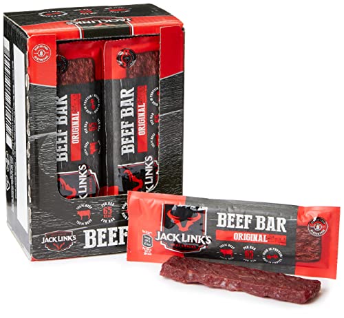 Jack Link's Beef Bar, Original Flavour, Multipack 14 x 22.5g Bars, High Protein Meat Snack, Eat on the Go or Post Gym